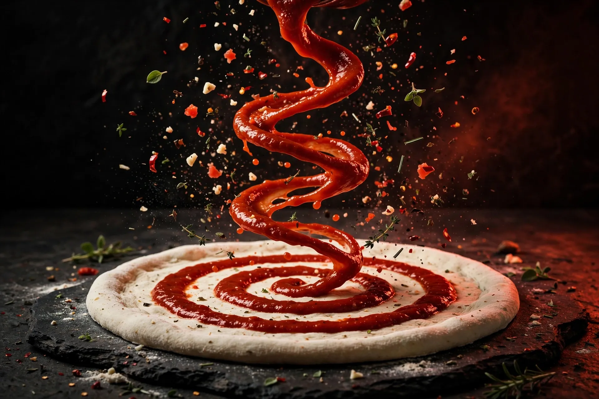 Sauce and toppings